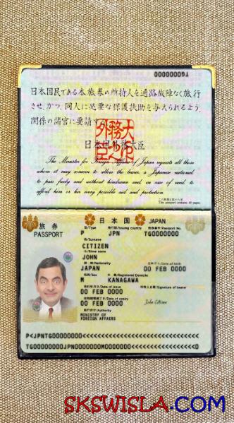 Japonia paszport 2005-2015 wygląd zdjęcia pliki PSD, skan i fotografowany obraz